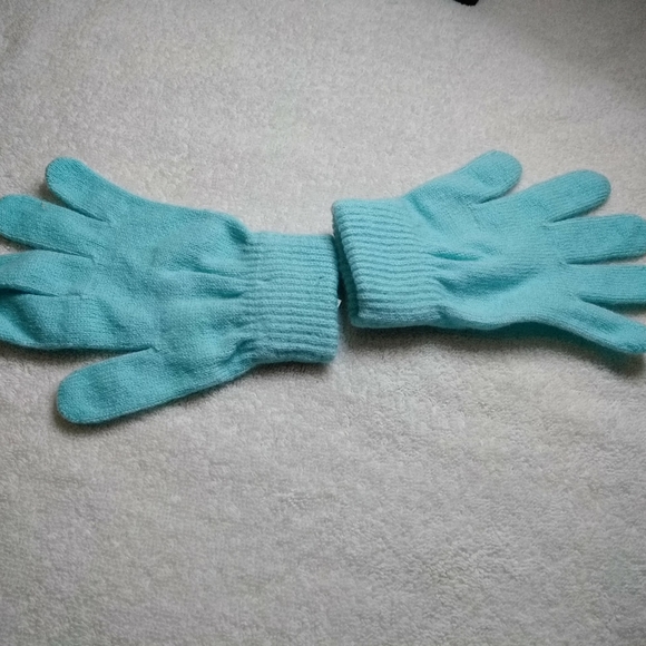 Girls winter gloves Teal/Aqua New - Picture 3 of 4